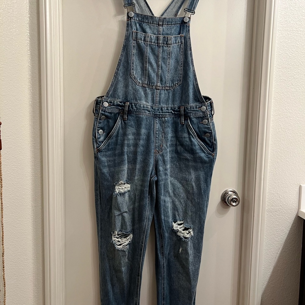 Aero One Medium Wash Denim Overalls